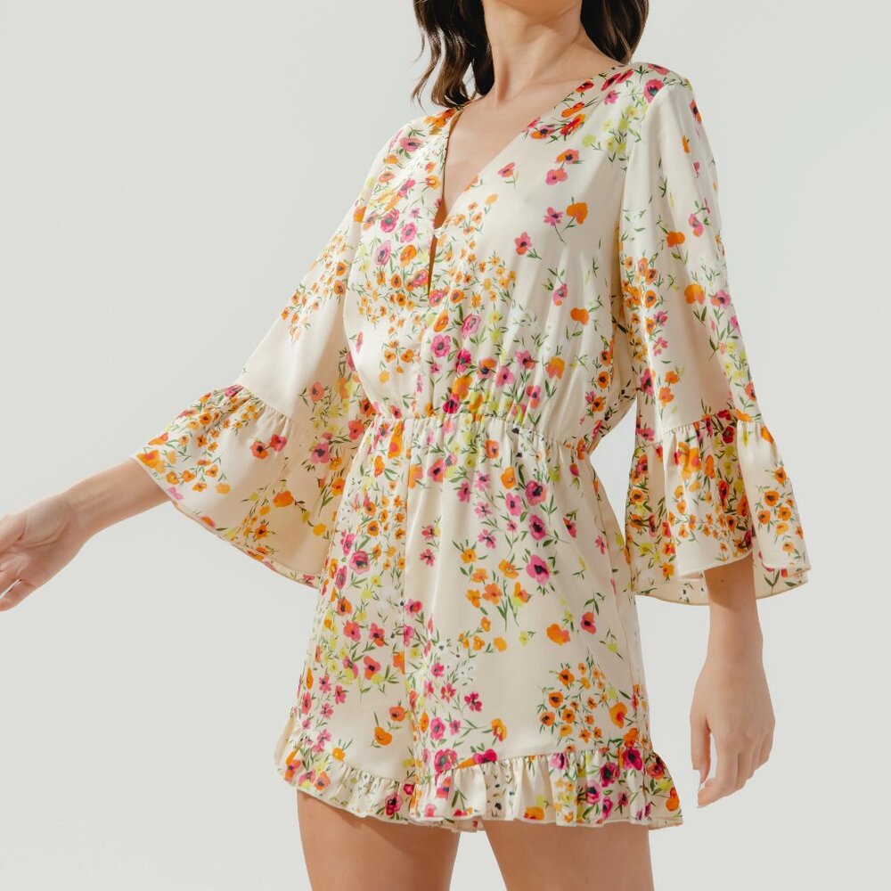 Marcia Summer Lovin' Bell Sleeve Romper By Sugarlips XS S M L